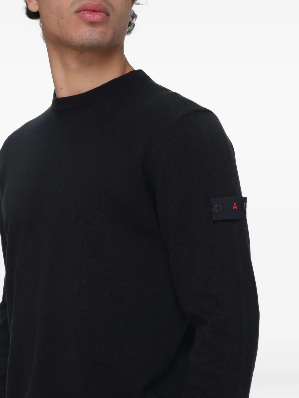Peuterey logo-patch elbow-pad sweater Zwart