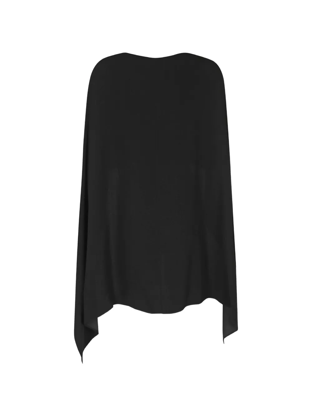 Alberta Ferretti asymmetric satin cape Zwart