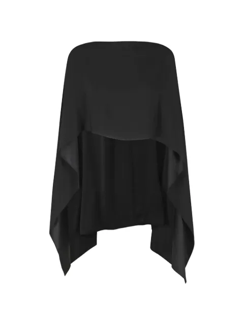 Alberta Ferretti asymmetric satin cape