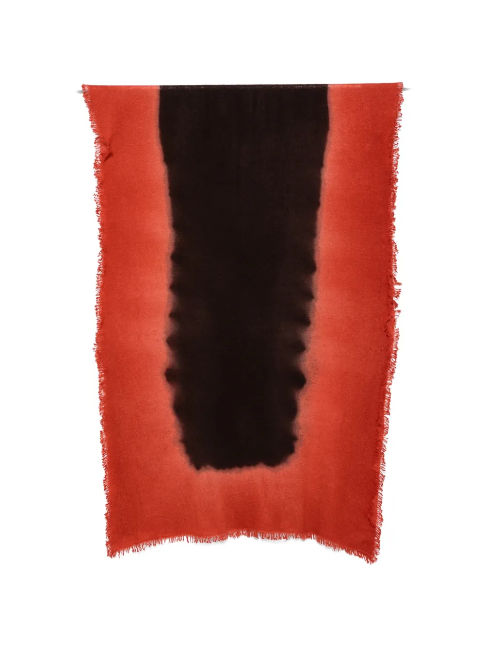 Faliero Sarti dip-dye frayed scarf Rood