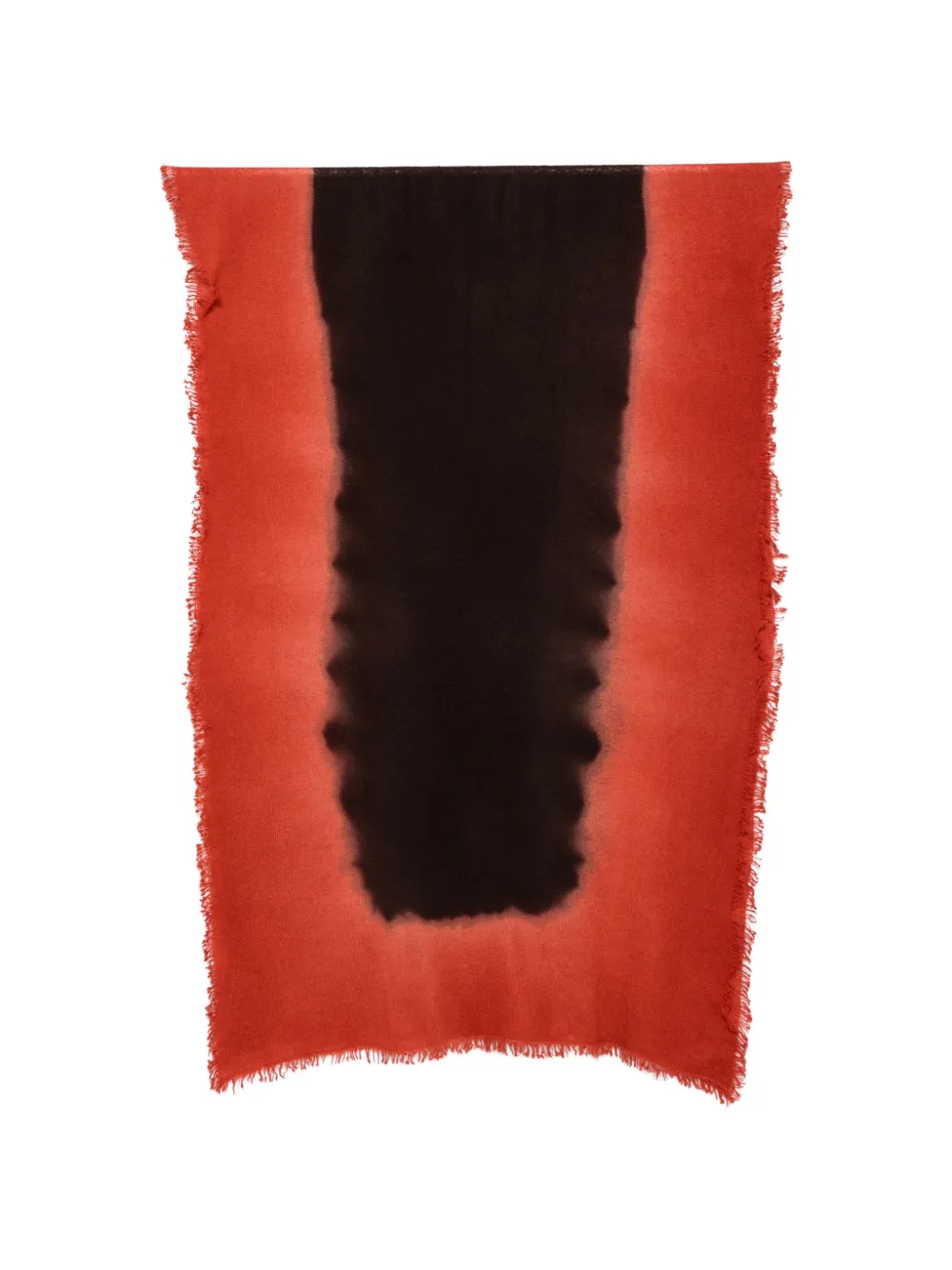 Faliero Sarti dip-dye frayed scarf Rood