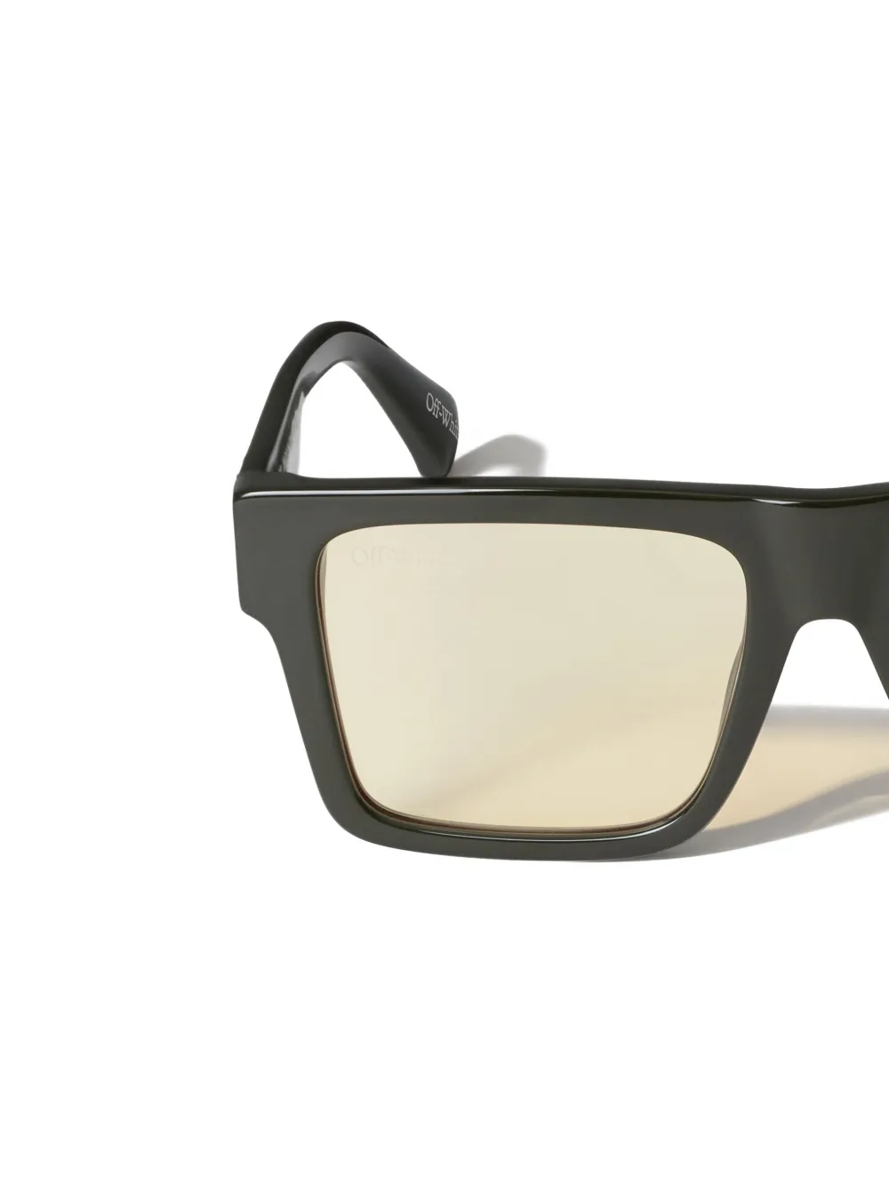 Off-White Eyewear Lawton yellow lens sunglasses Zwart