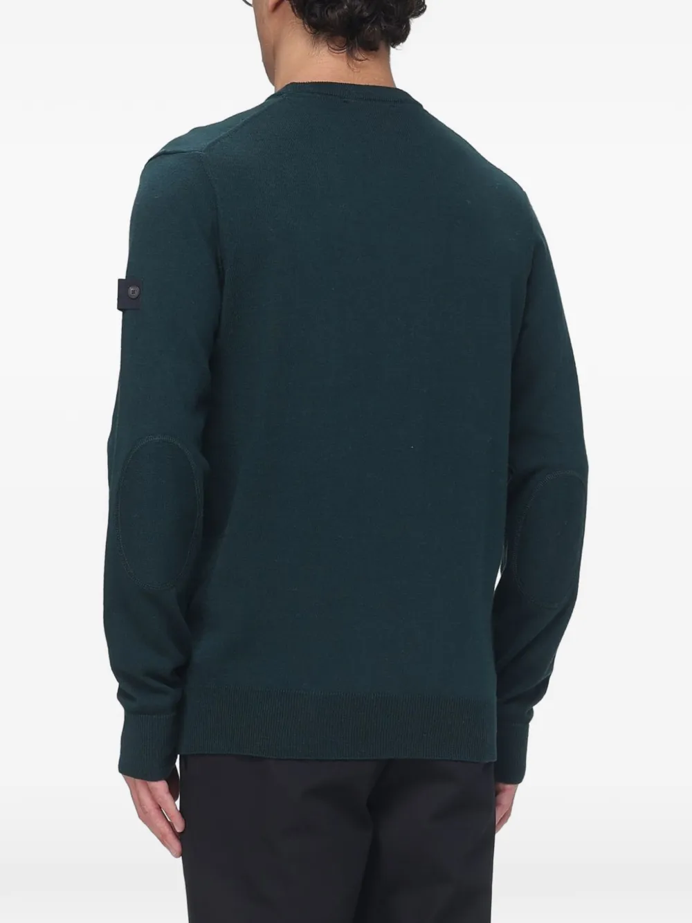 Peuterey logo-patch elbow-patch sweater Groen