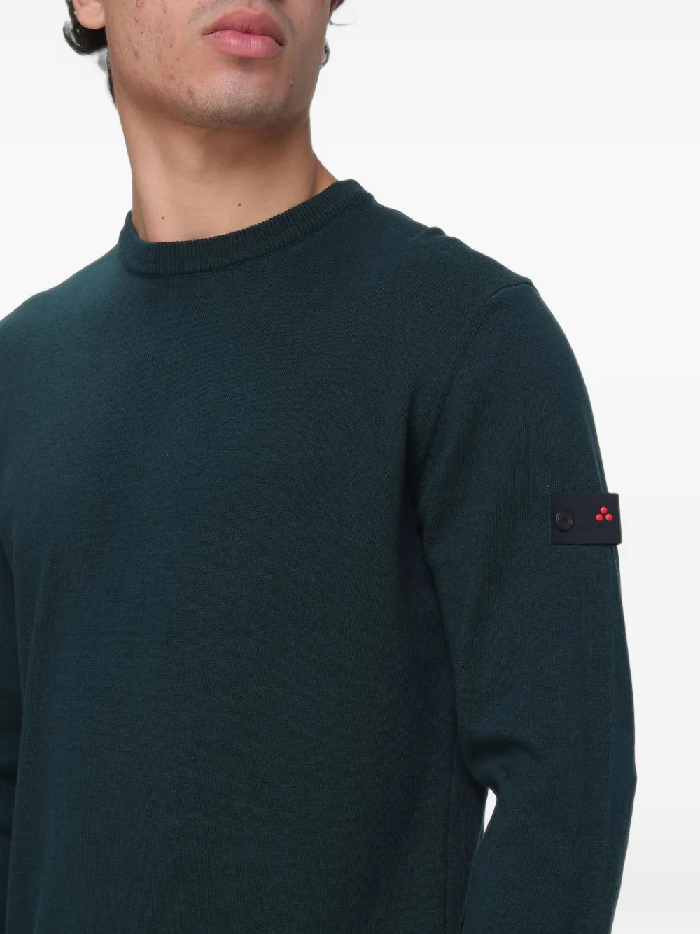 Peuterey logo-patch elbow-patch sweater Groen