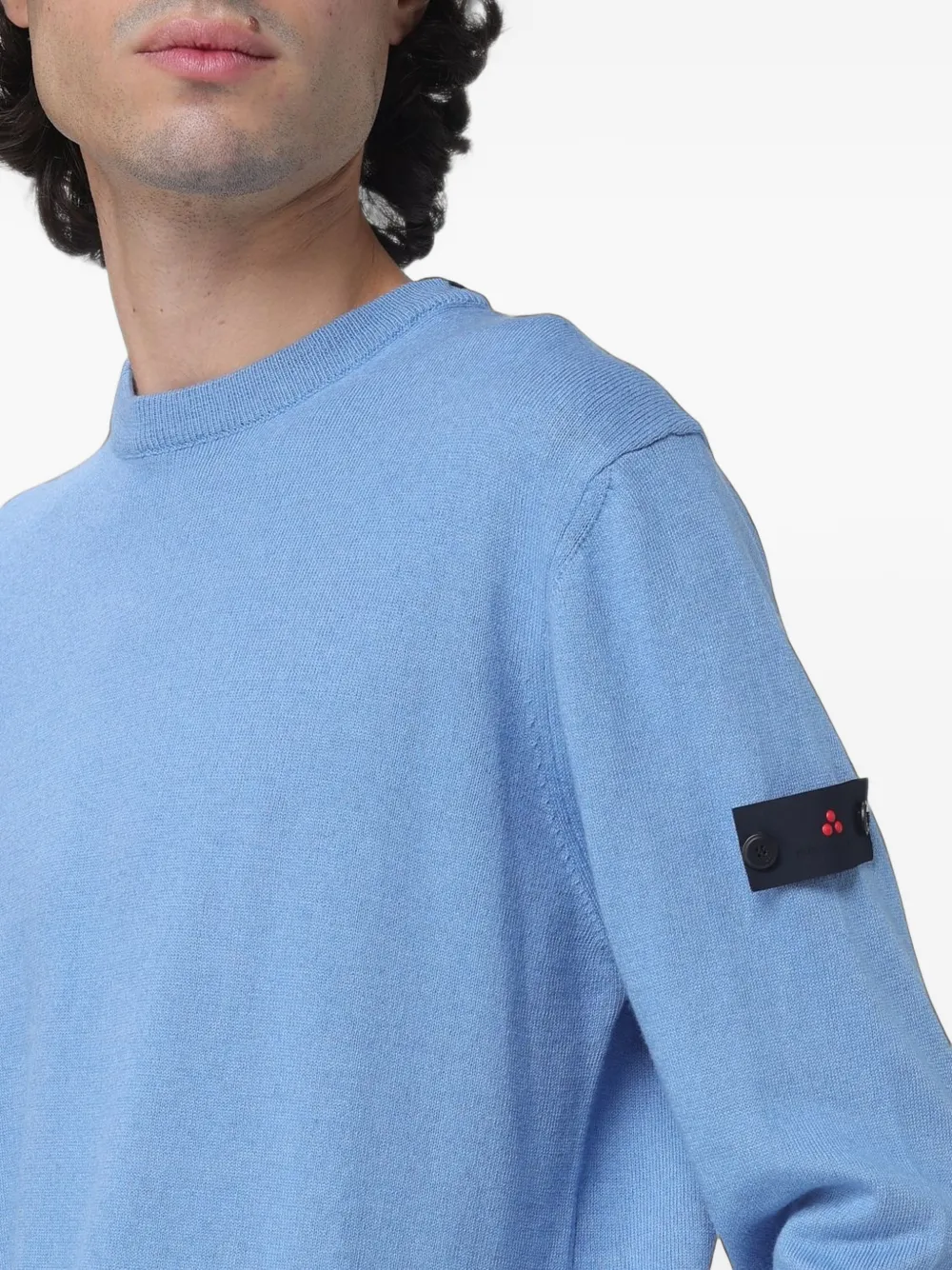 Peuterey logo-patch elbow-patch sweater Blauw