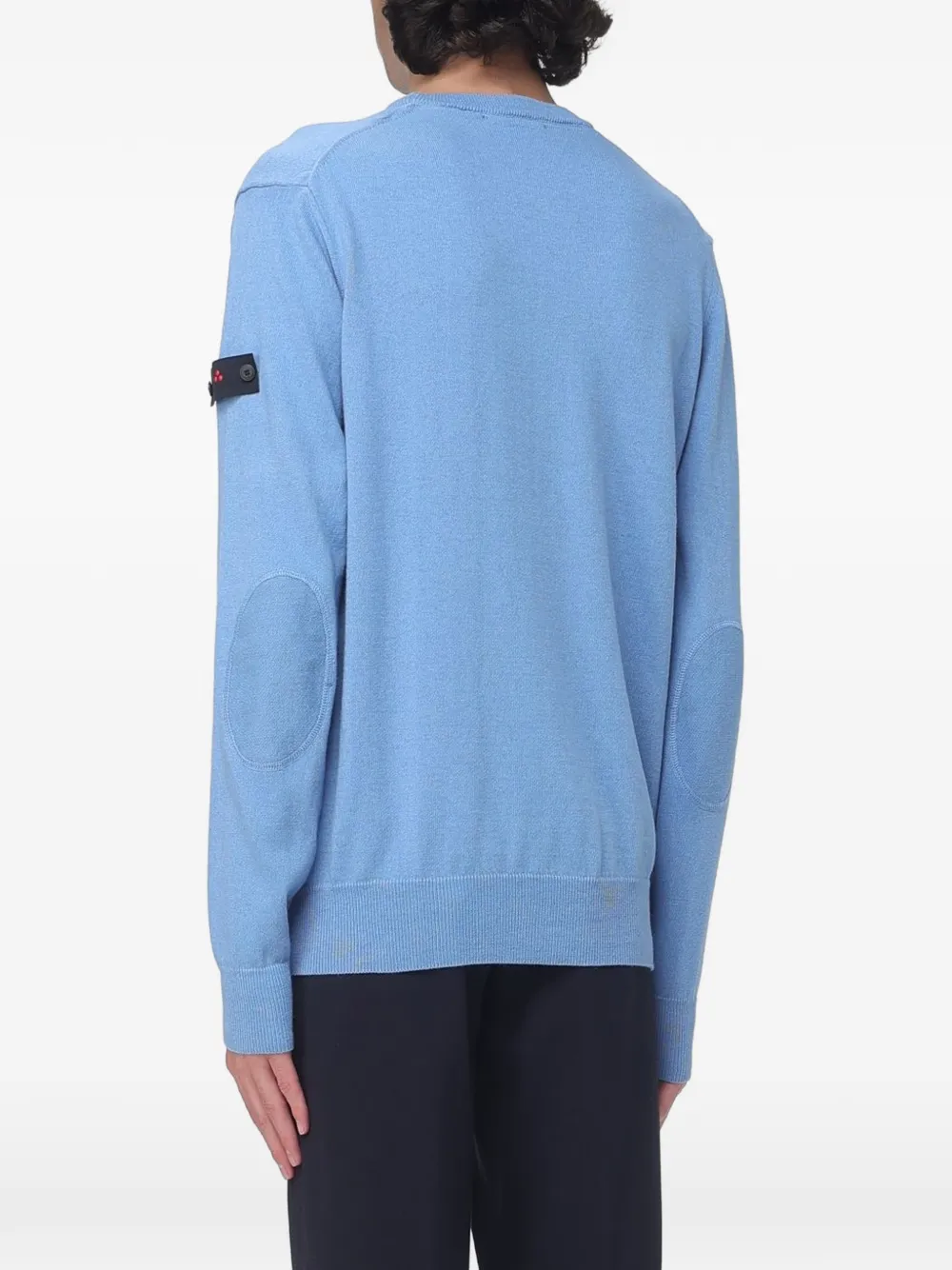 Peuterey logo-patch elbow-patch sweater Blauw