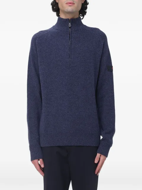 Peuterey half-zip logo-patch sweater
