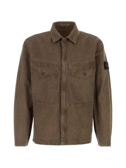 Stone Island 1200029 corduroy 'Terra'-effect overshirt