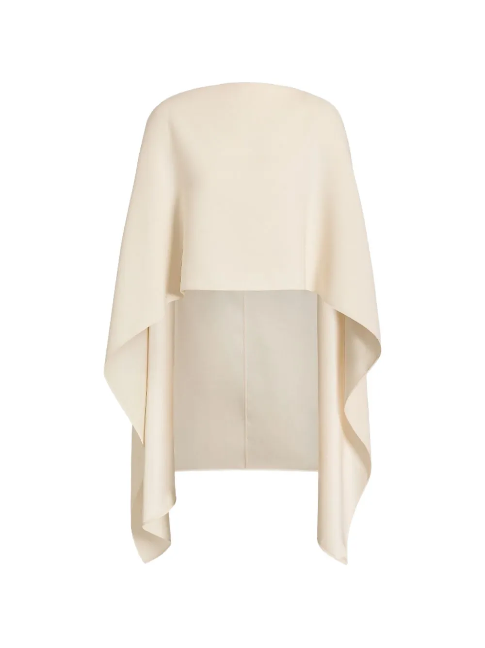 Alberta Ferretti asymmetric satin cape - Nude