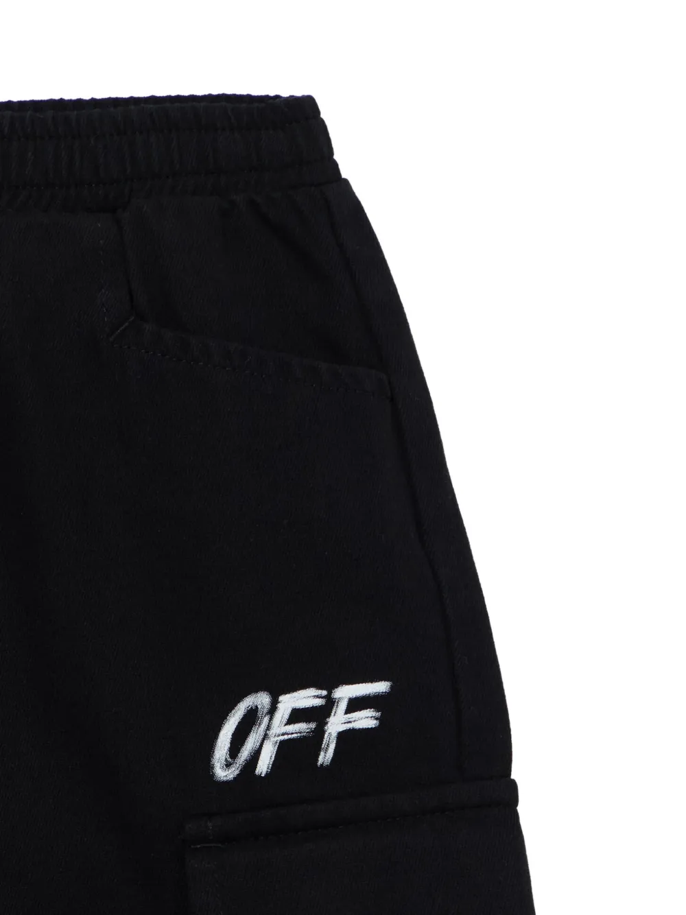 Off-White Kids Shared Logo cargo pants Zwart