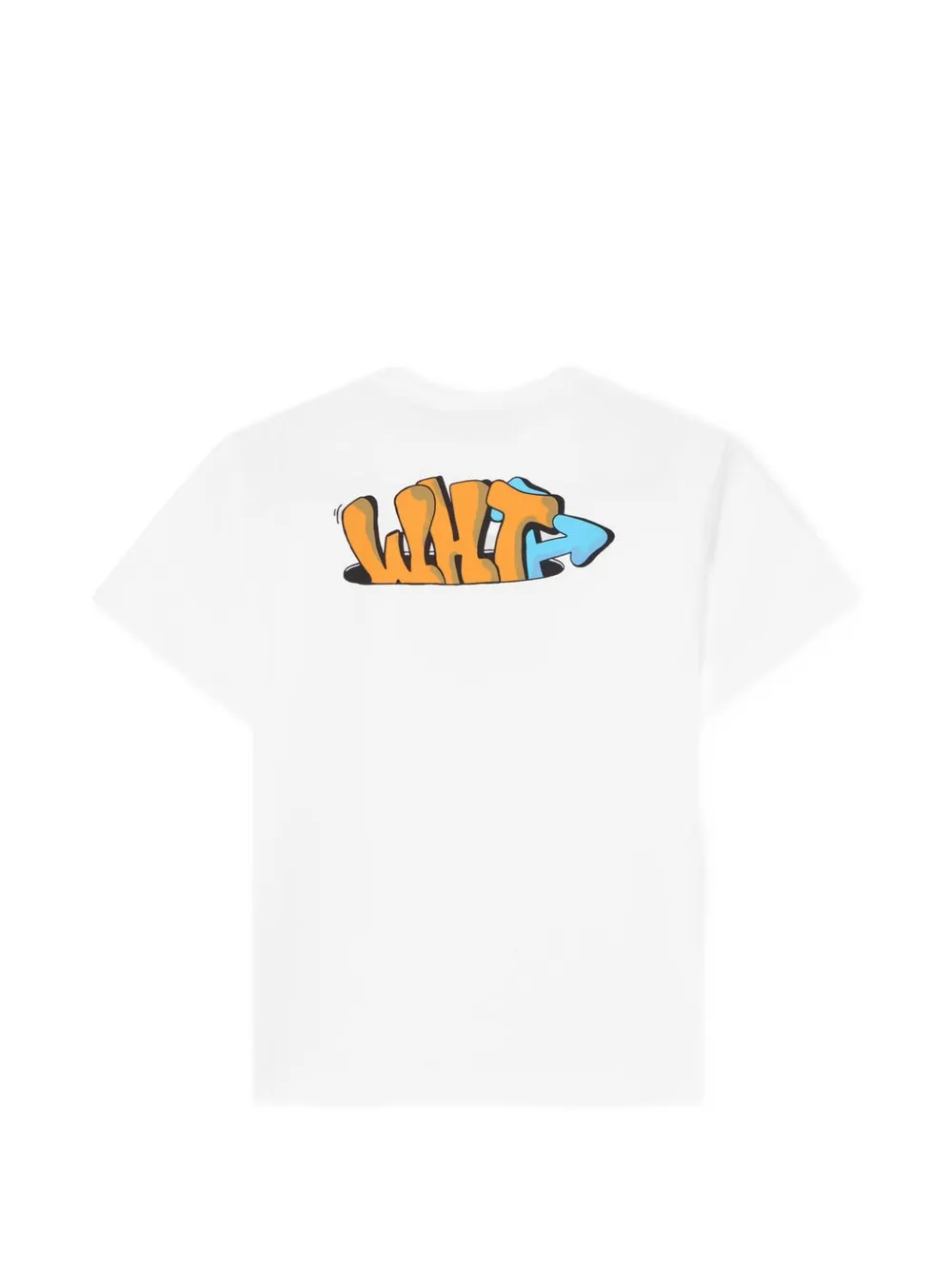 Off-White Kids Graffiti logo-print T-shirt Wit