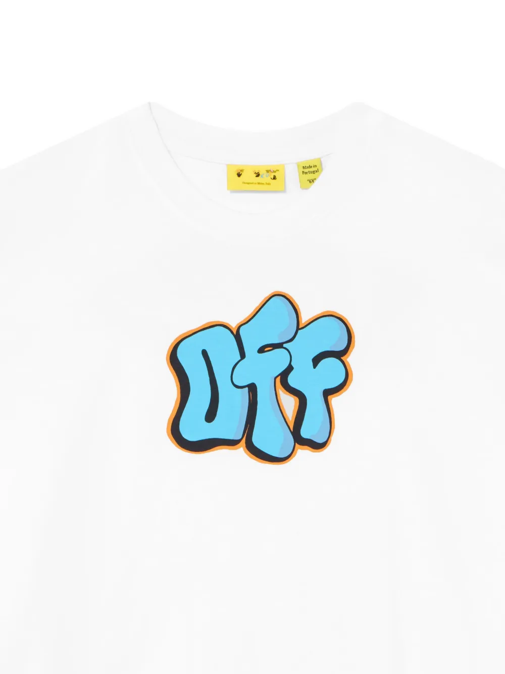 Off-White Kids Graffiti logo-print T-shirt Wit