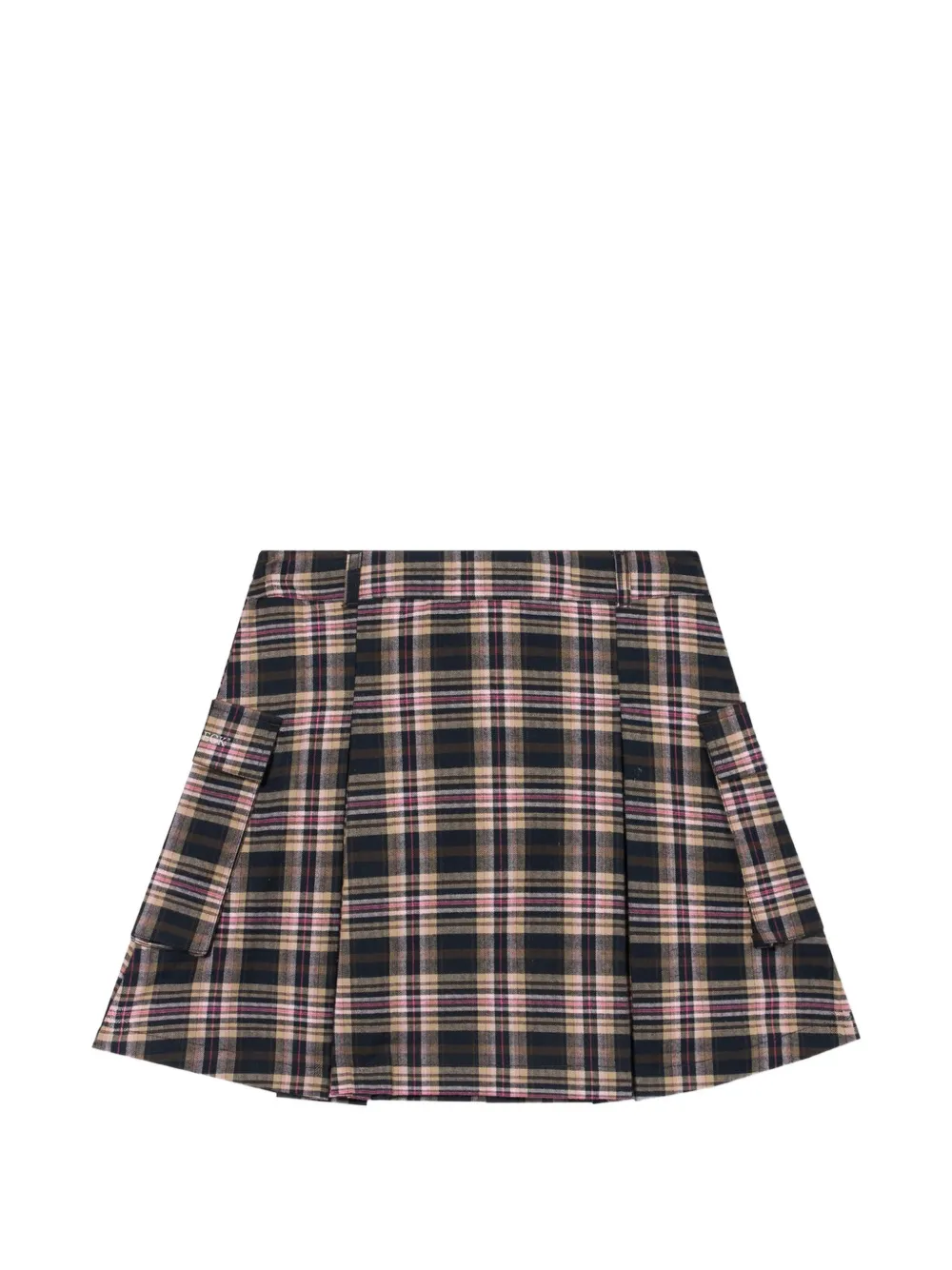 Off-White Kids check flannel skirt Zwart