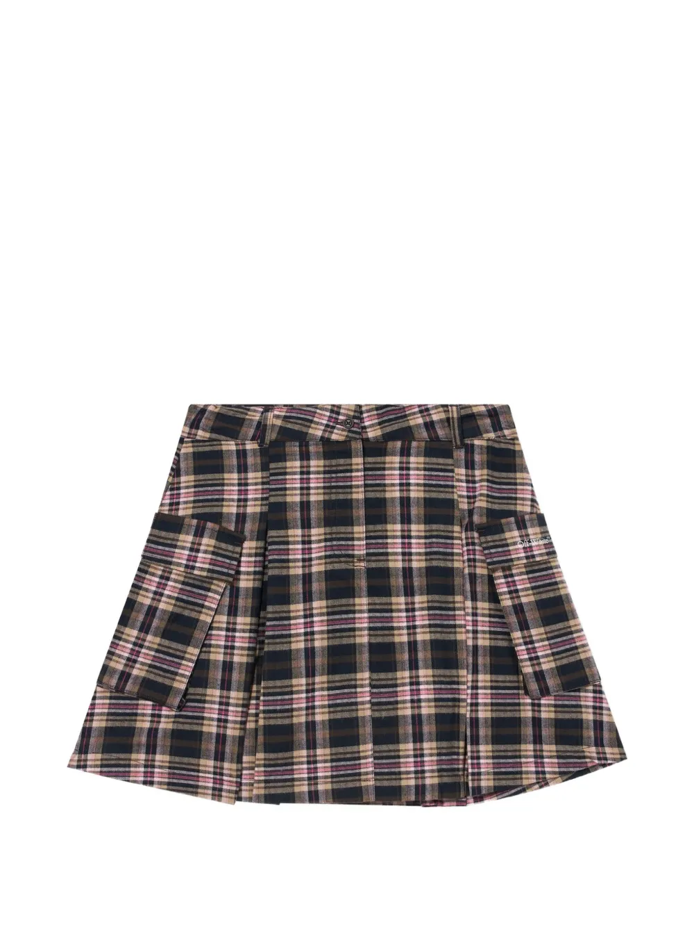 Off-White Kids check flannel skirt - Nero