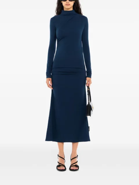 Off-White draped turtleneck midi dress