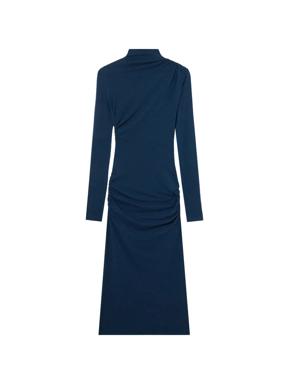 Off-White draped turtleneck midi dress - Blu