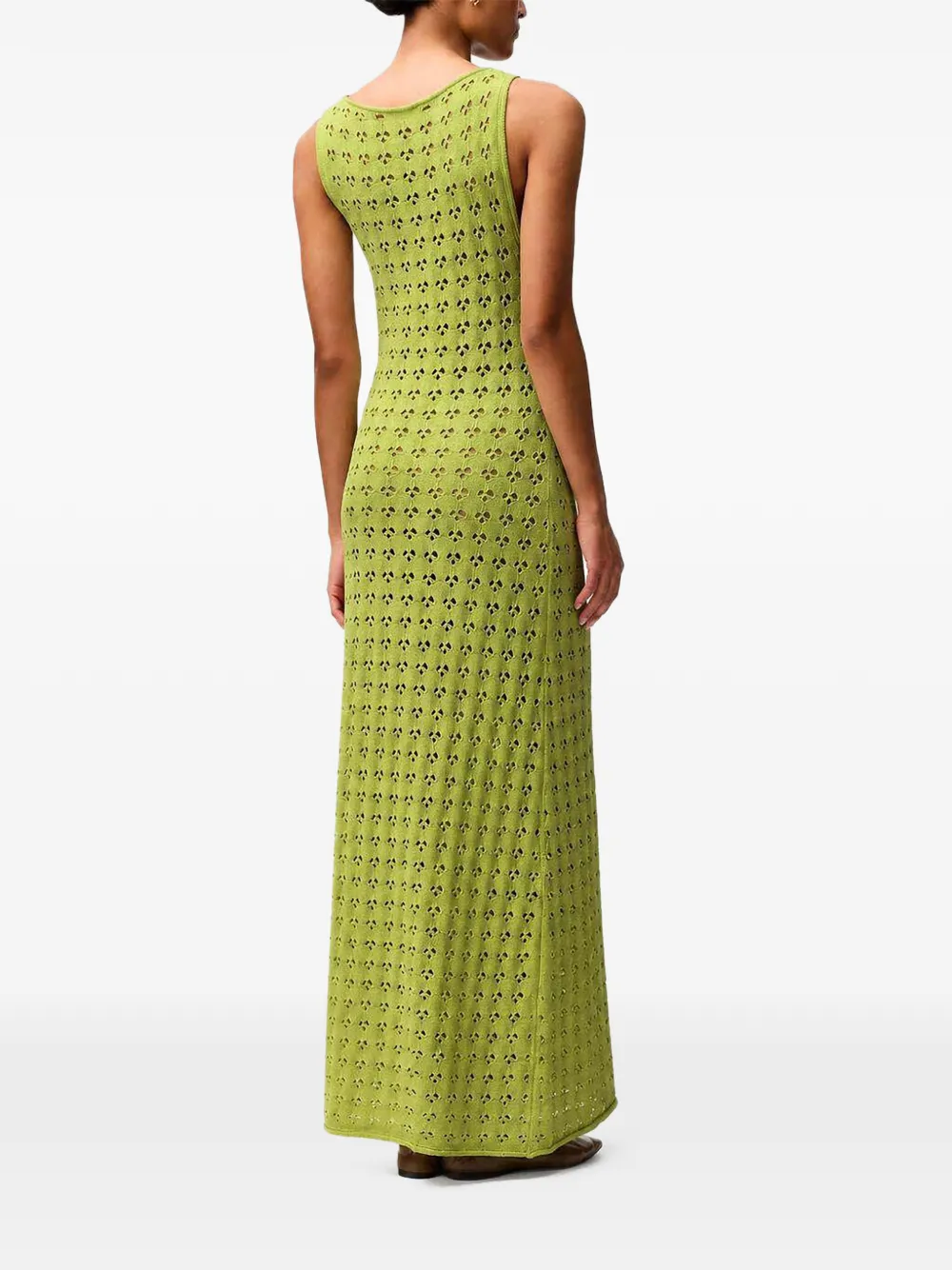 RETORI openwork-knit maxi dress Groen