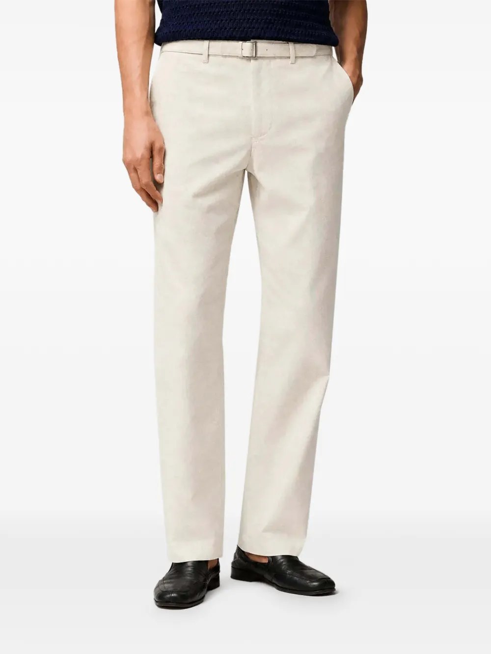 RETORI belted embroidered trousers Beige