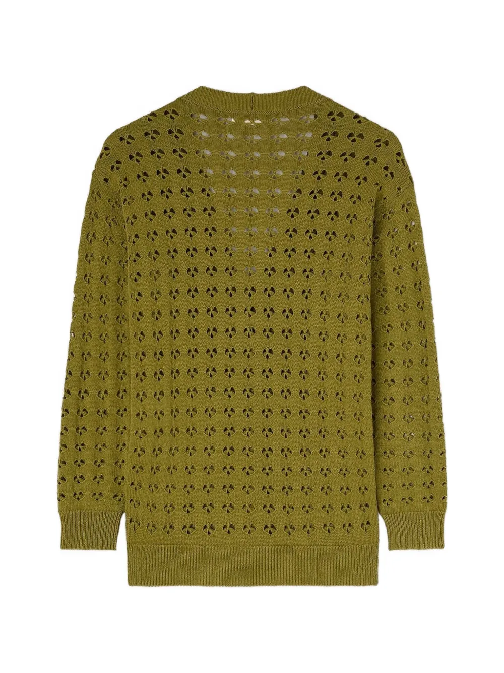 RETORI openwork-stitch cardigan Groen