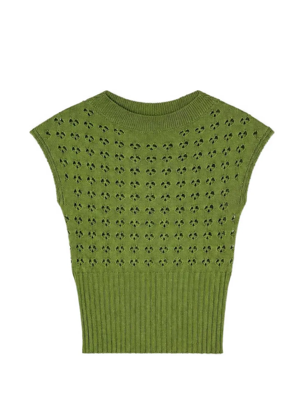 RETORI openwork-knit top Groen