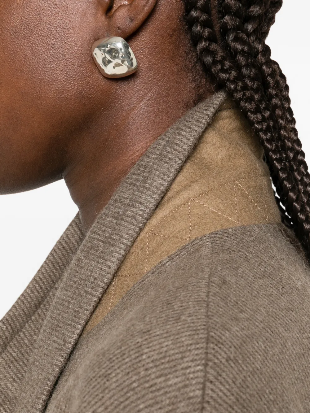 Uma Wang belted raw-edge coat Bruin