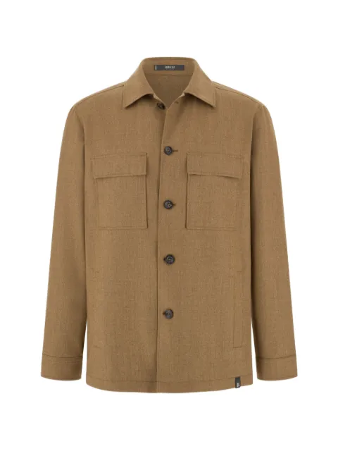 Boggi Milano shacket in wool flannel
