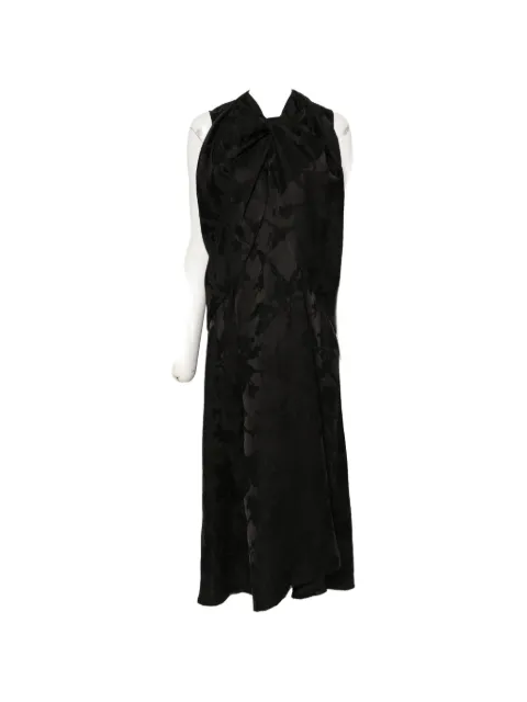 Uma Wang floral-jacquard draped maxi dress