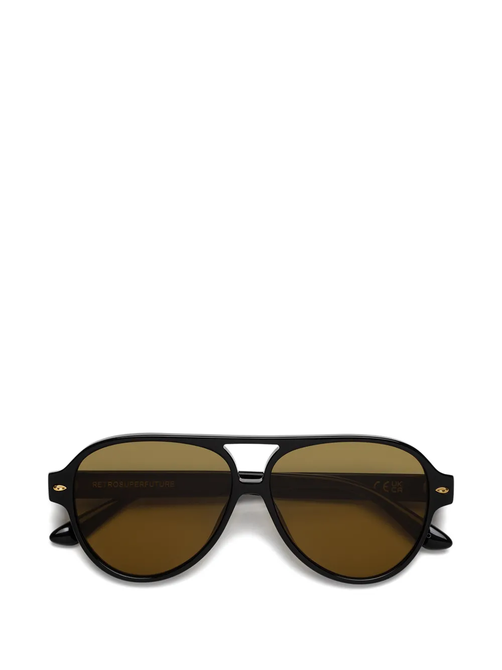 Retrosuperfuture Ombra Pilot-frame Sunglasses In Black