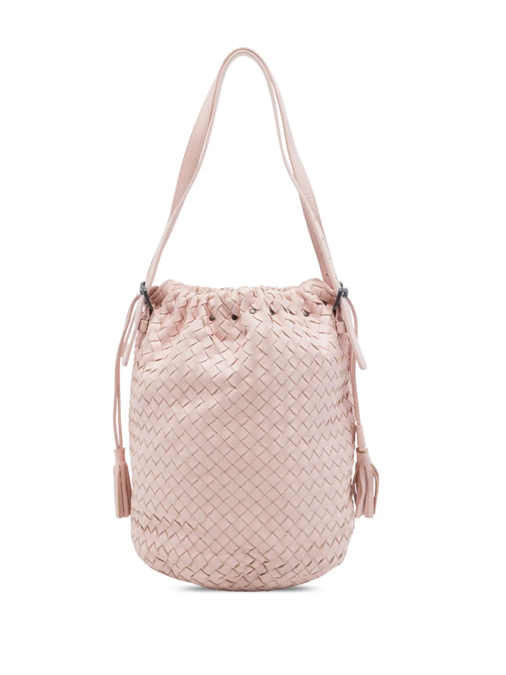 Bottega Veneta Pre-Owned 2012-2026 Nappa Intrecciato Drawstring bucket bag - Rosa