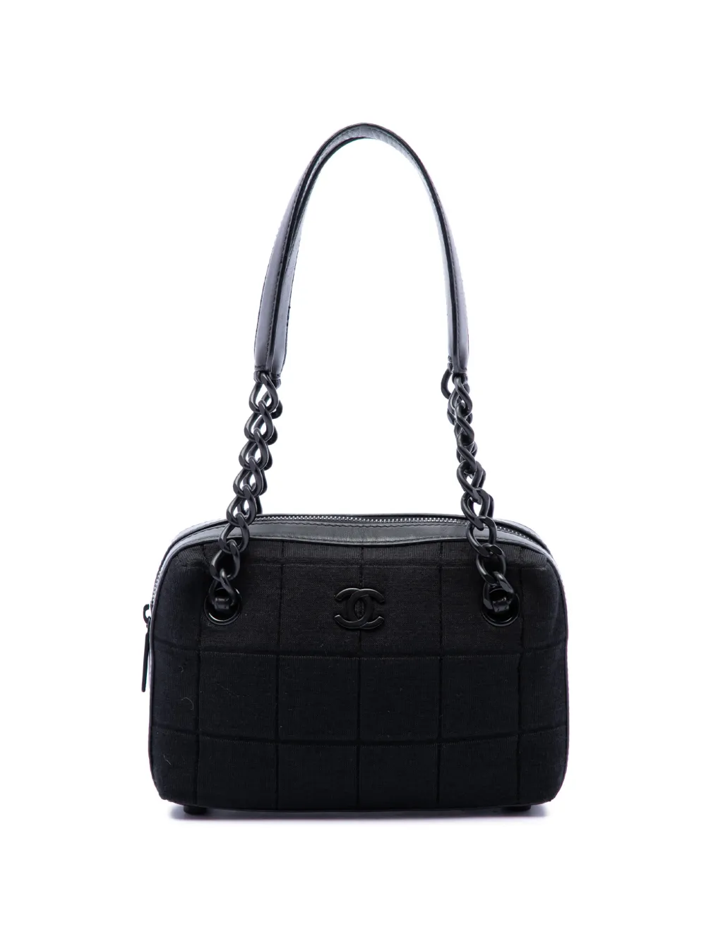 CHANEL Pre-Owned 2002-2003 CC Chocolate Bar Jersey handbag - Black