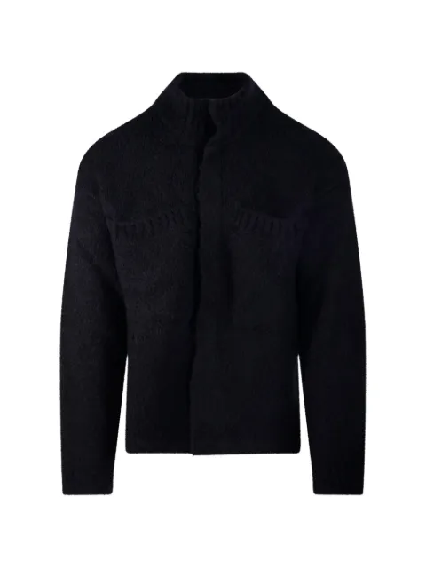 Diana Studio brushed-finish high-neck cardigan