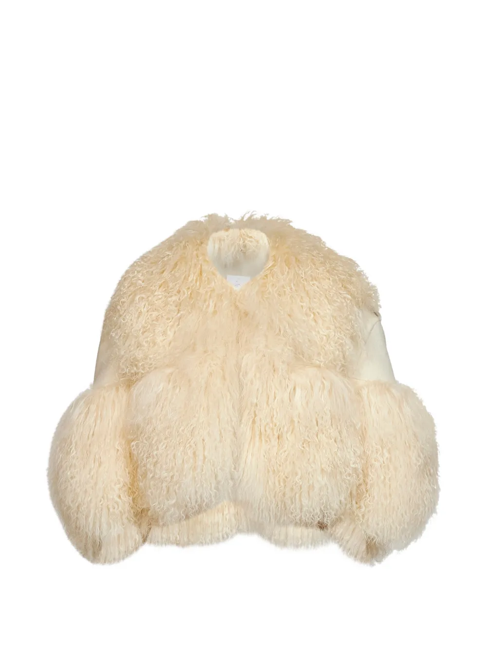 Giuseppe Di Morabito fur-trimmed cropped jacket - Nude