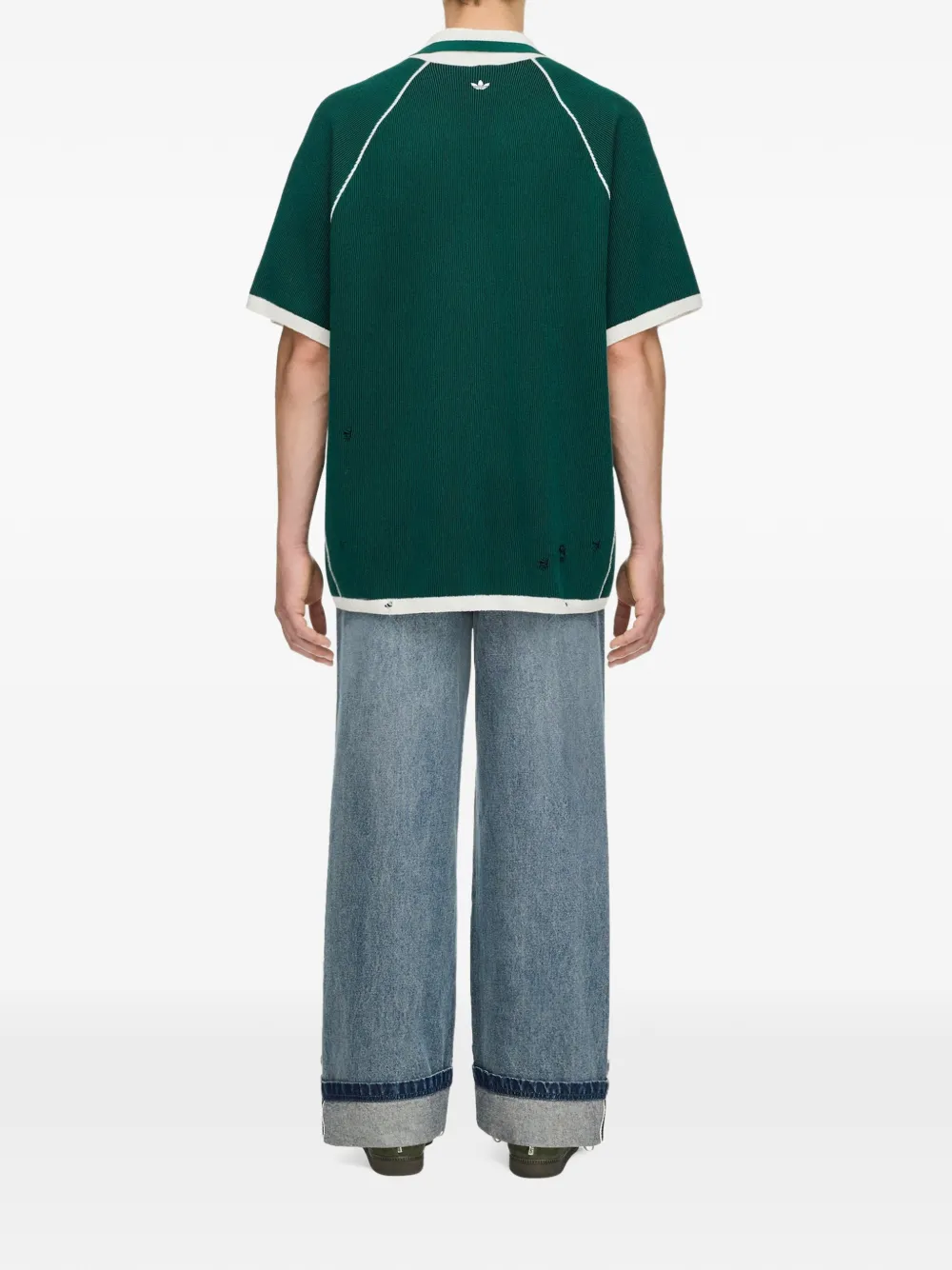 Song For The Mute x Adidas logo-embroidered polo shirt Groen