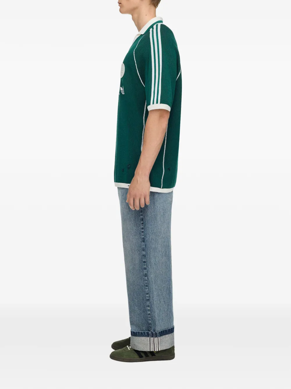 Song For The Mute x Adidas logo-embroidered polo shirt Groen