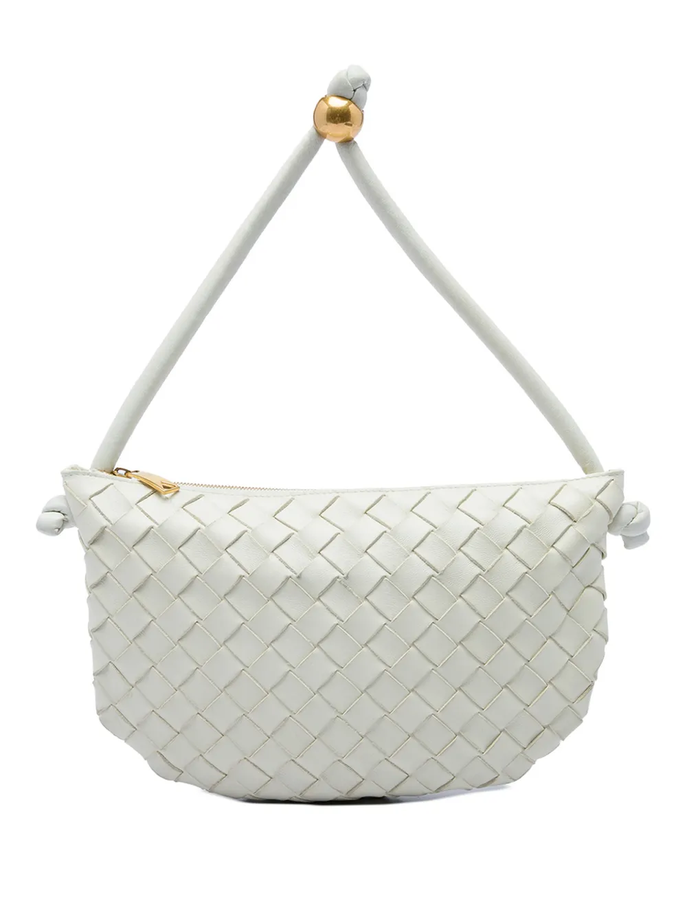 Bottega Veneta Pre-Owned 2012-2026 Small Lambskin Intrecciato Turn Pouch hobo bag - Weiß