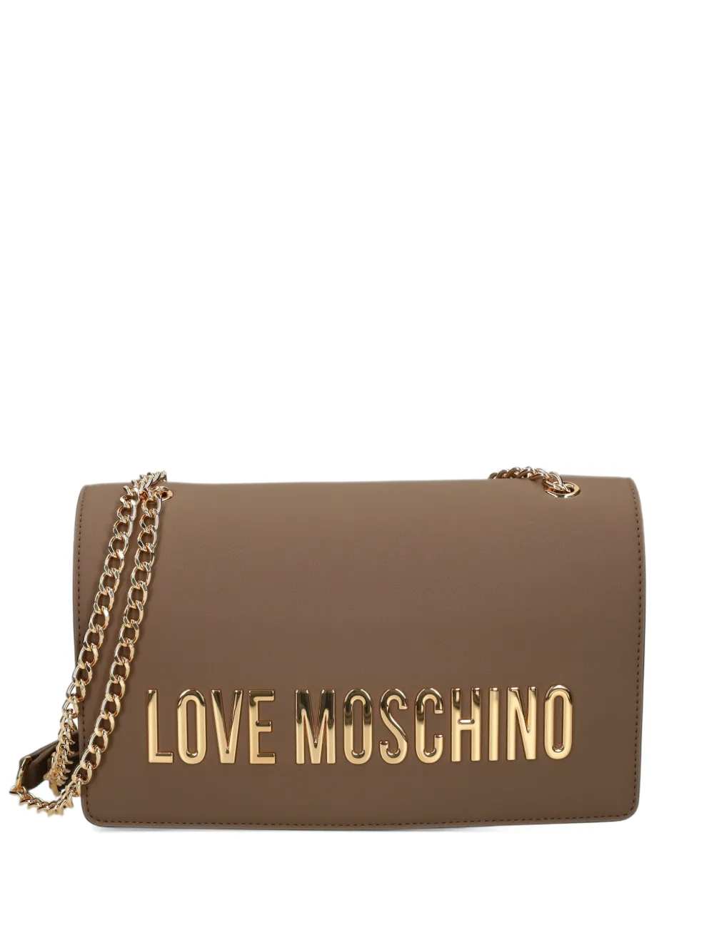 Love Moschino Love logo-plaque shoulder bag - Marrone