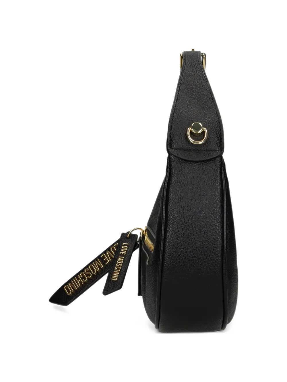 Love Moschino logo-plaque shoulder bag Zwart