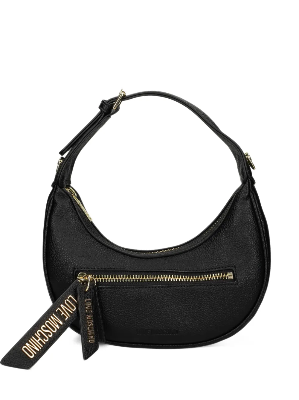 Love Moschino logo-plaque shoulder bag - Black