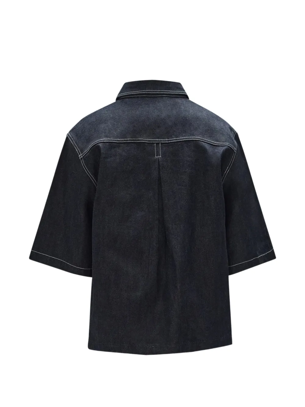 Purple Brand raw-denim workwear shirt Blauw