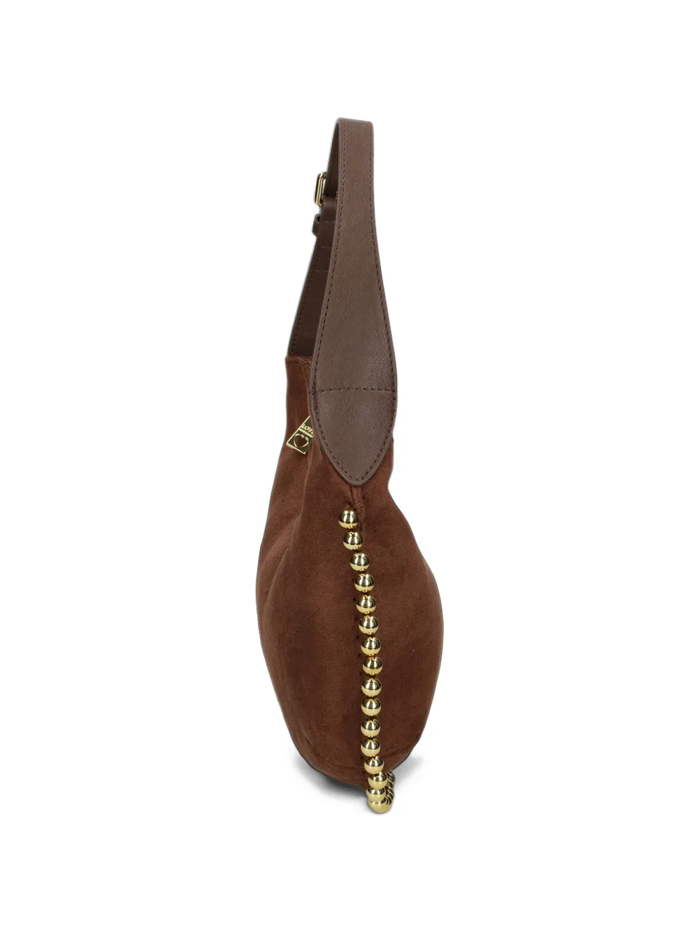 Love Moschino Love bead-embellished crescent-shaped shoulder bag Bruin