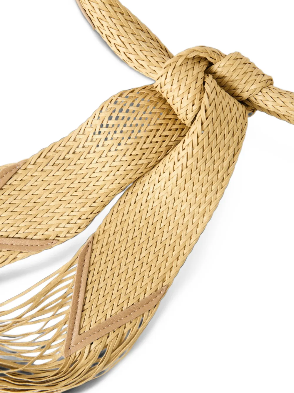 B-Low The Belt Ronan geweven riem met franje Beige