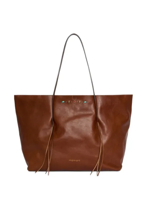 MOMONÌ William stud-embellished leather tote bag
