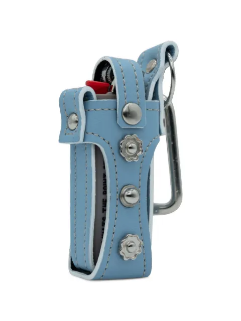 FeliceOrt flower-stud leather lighter case