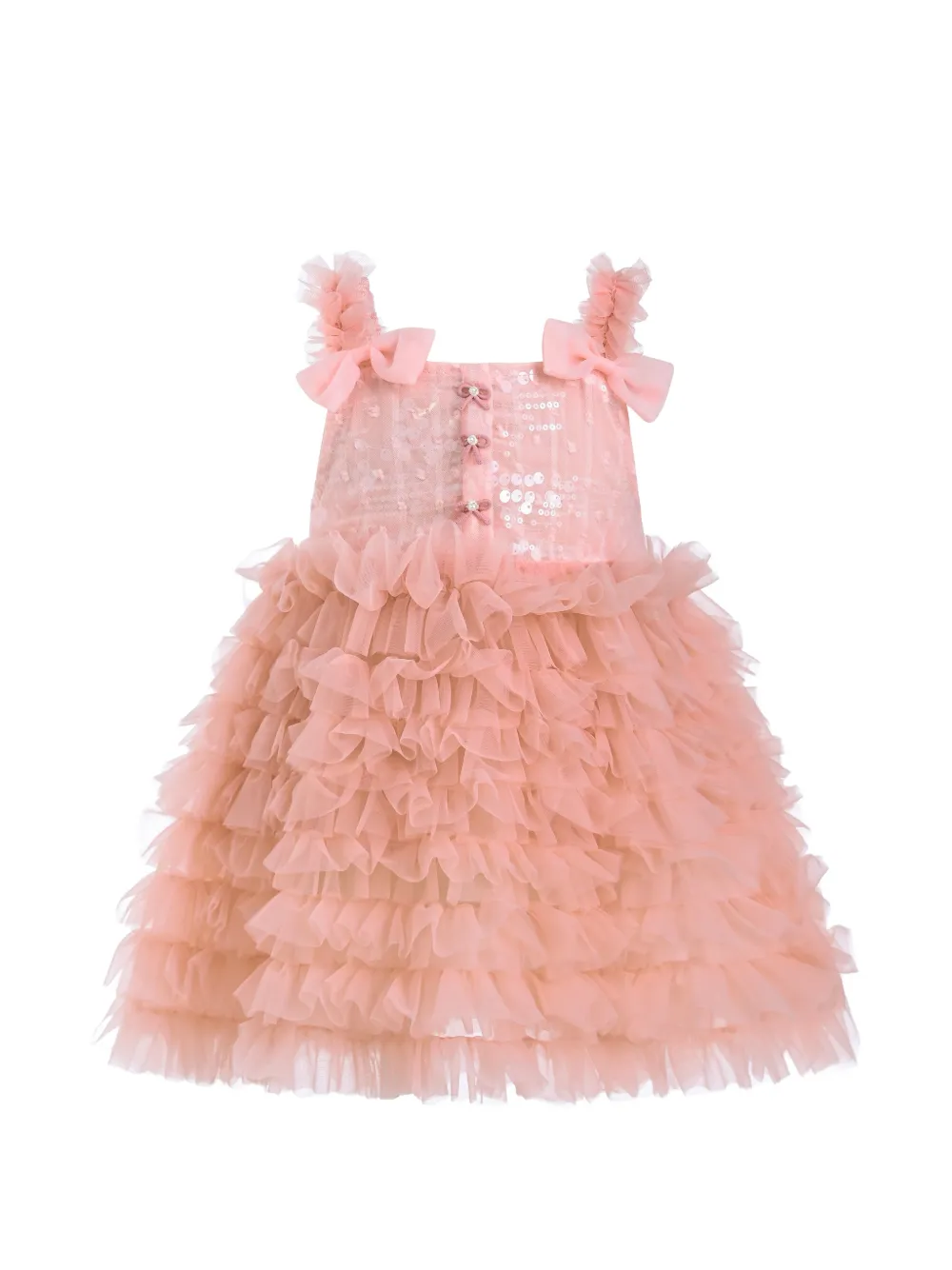 Tulleen ruffled tulle dress - Rosa