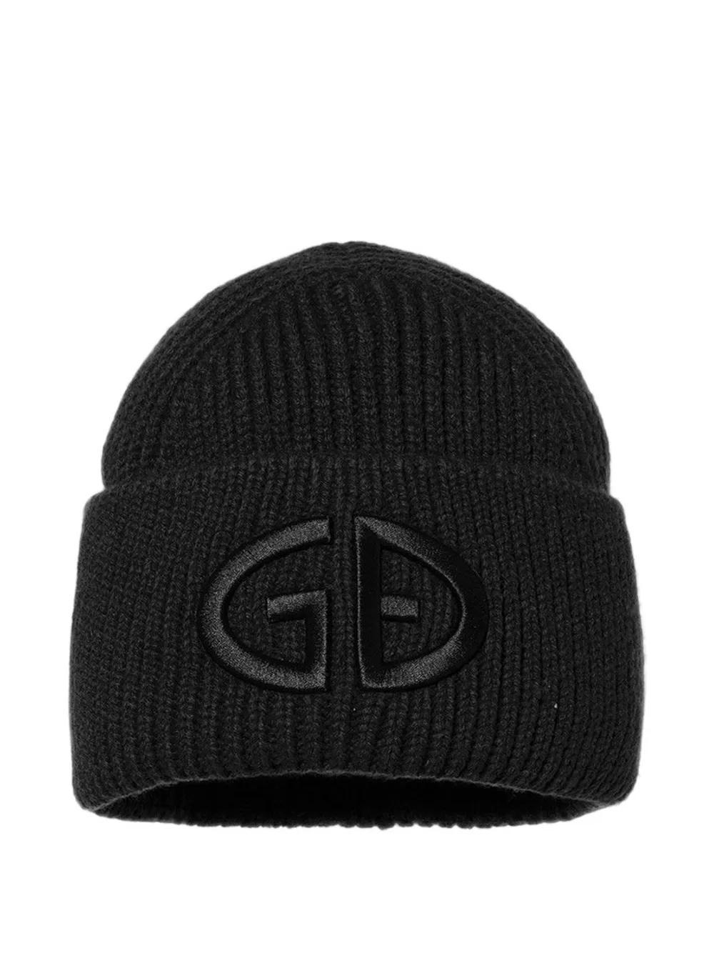 Goldbergh Valerie logo-patch ribbed-knit beanie hat - Noir Goldbergh Valerie logo-patch ribbed-knit beanie hat - Noir