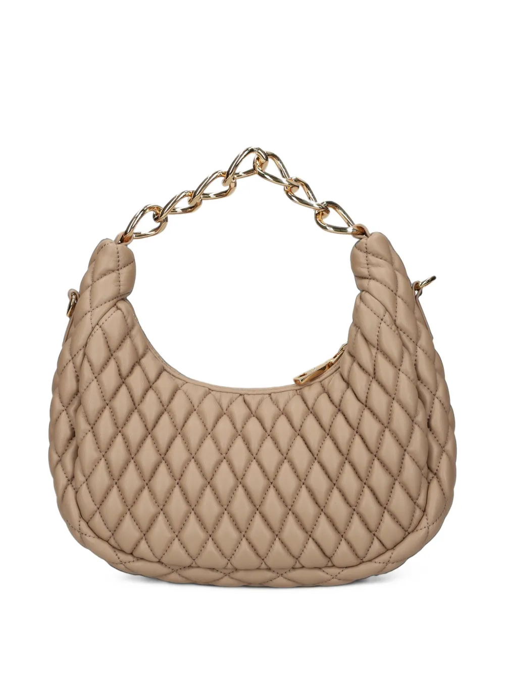 Love Moschino quilted chain-link shoulder bag Beige