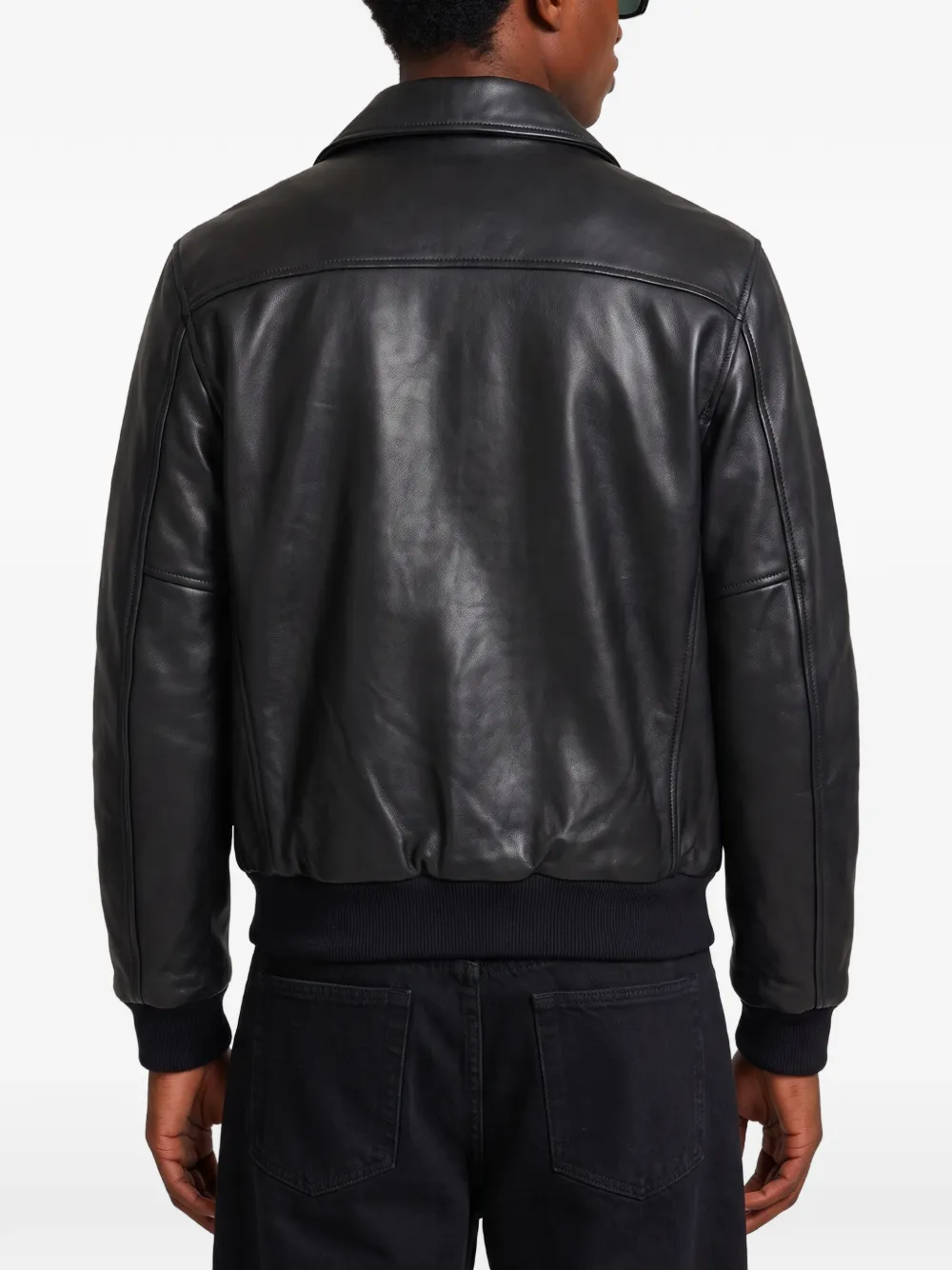 Schott A-2 leather jacket Zwart