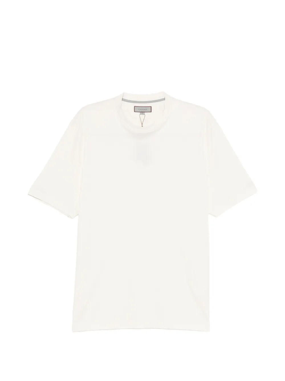 Canali crew-neck short-sleeve T-shirt Beige