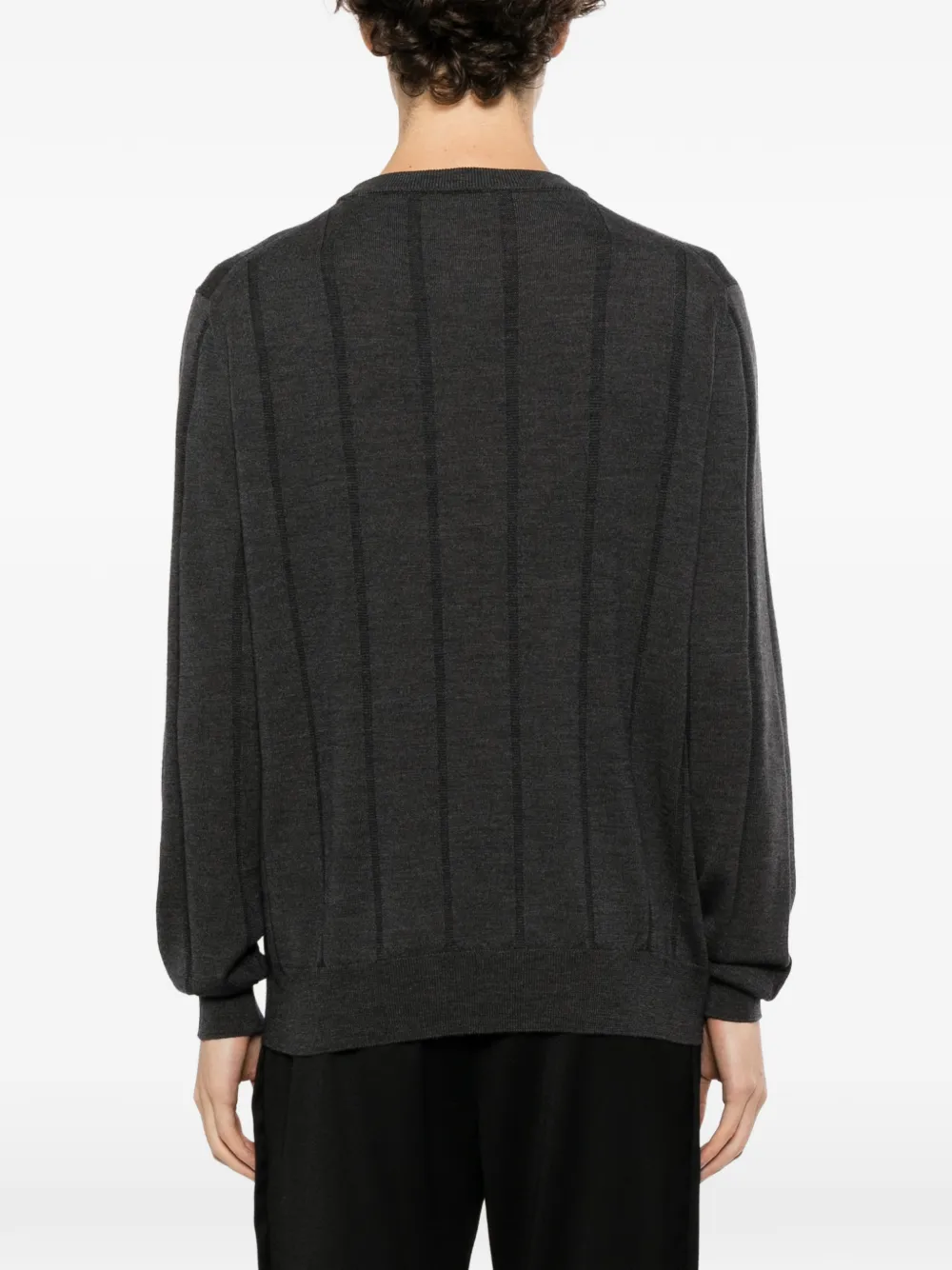 Canali ribbed-knit sweater Grijs