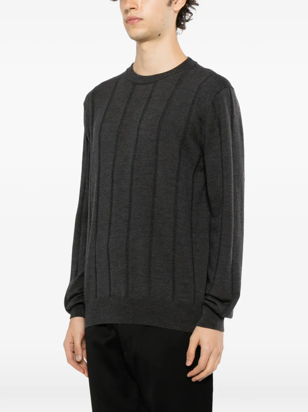 Canali ribbed-knit sweater Grijs